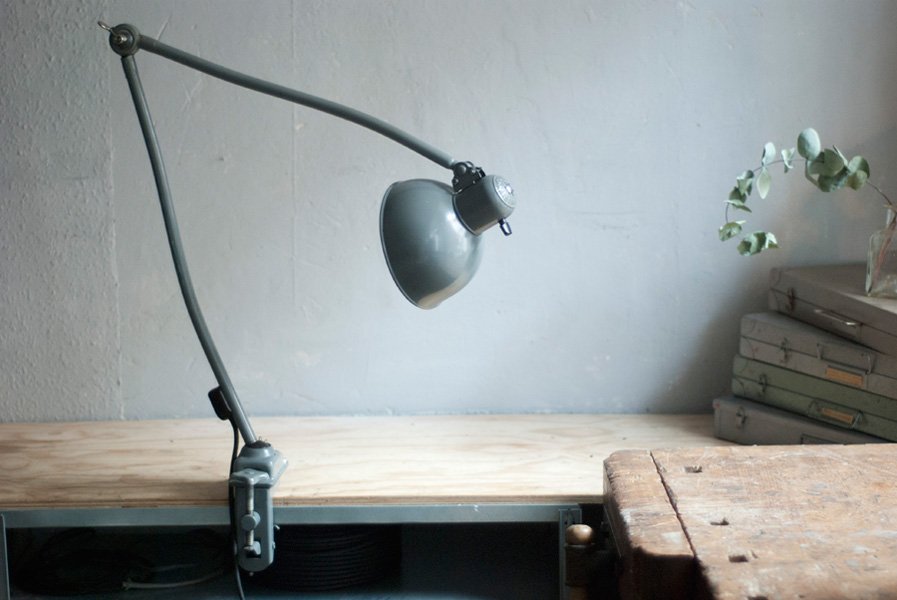 Kaiser Idell 6726 Big Grey Architect Lamp Fiat Lux Berlin 